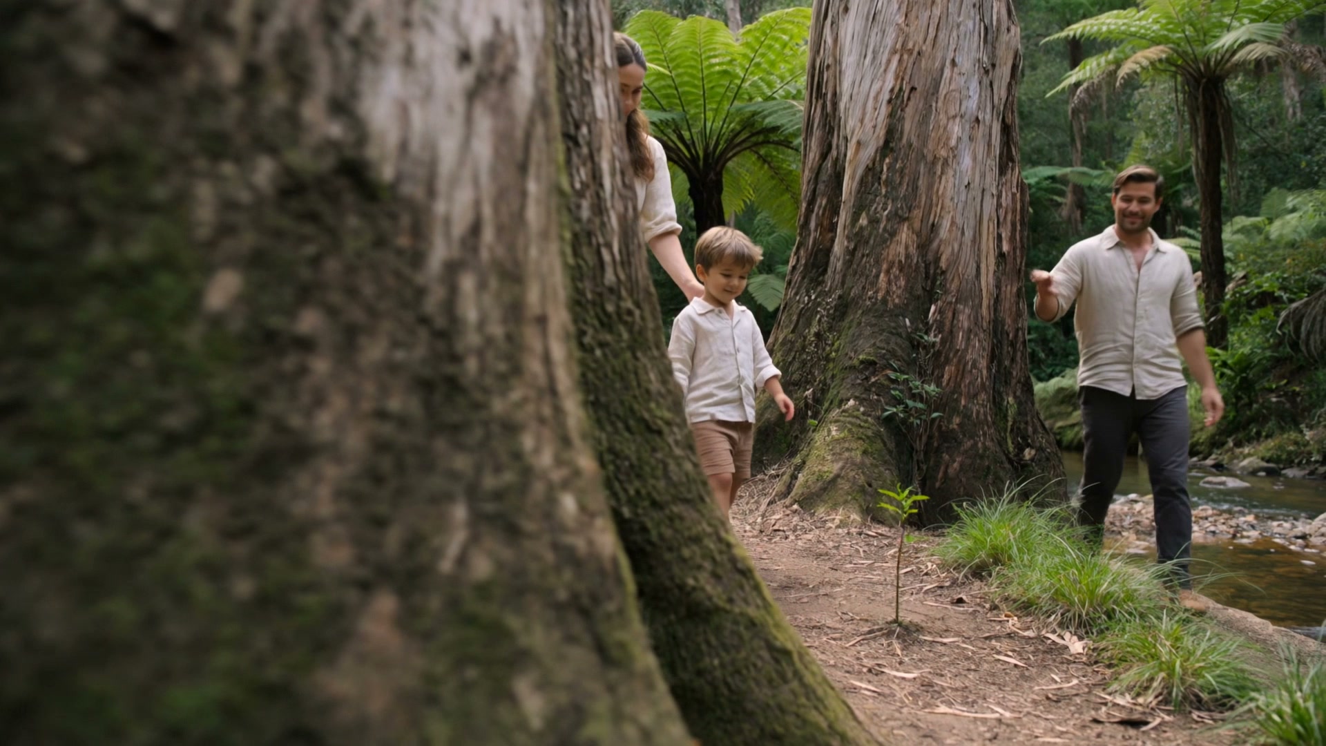 Family connecting in a forest canopy — empowering futures, today and evermore